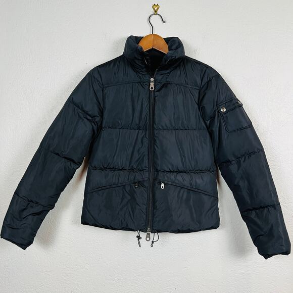 Martin + OSA Duck Down Puffer Jacket Vertical Zip Pockets Black - XS - Picture 2 of 8